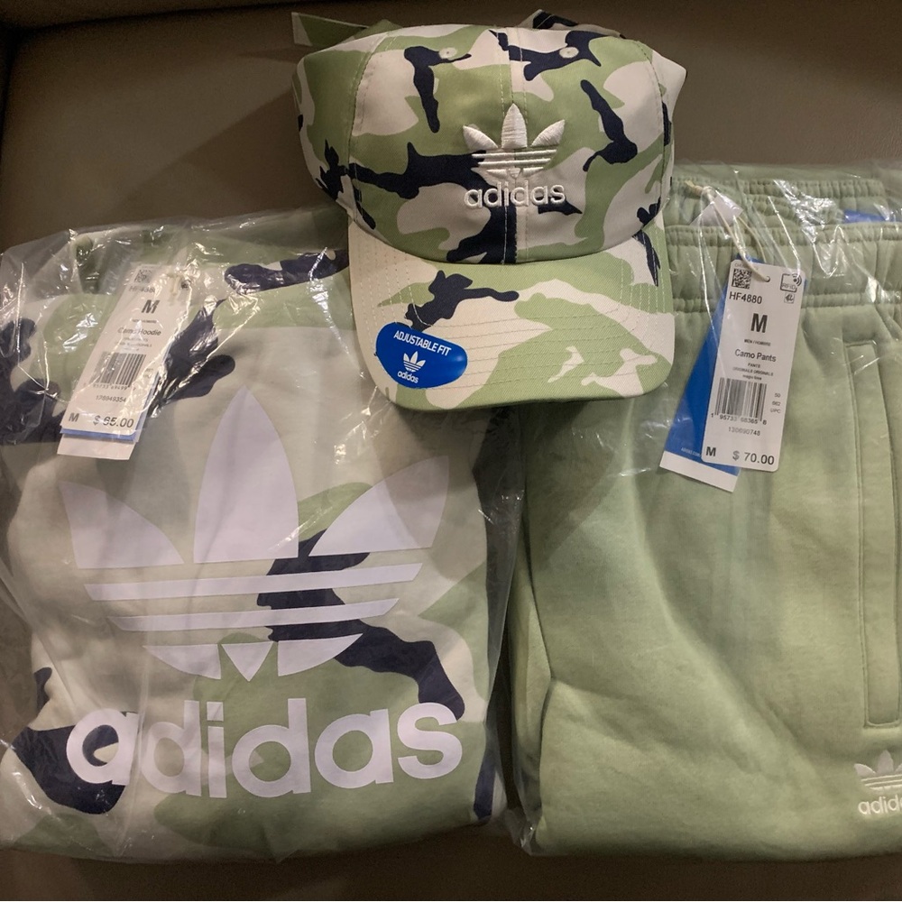 Adidas Green Camo Joggers